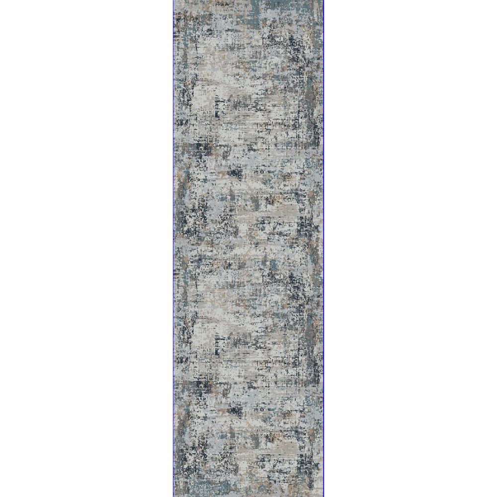 Dynamic Rugs 4054-590 Unique 2.2 Ft. X 7.7 Ft. Finished Runner Rug in Blue/Grey